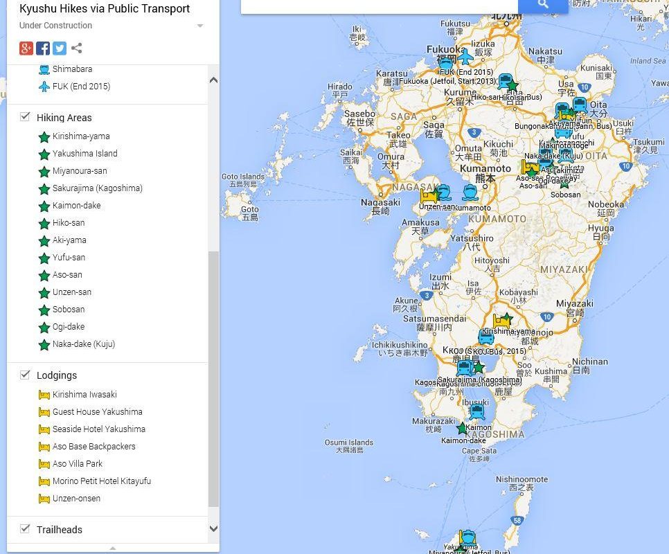 Kyushu Hikes Accessible via Transit