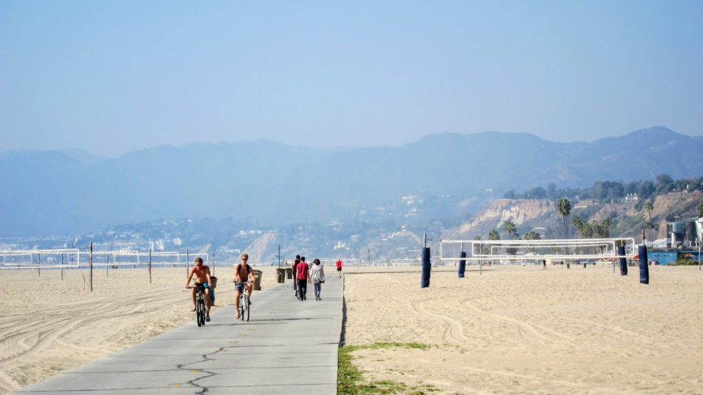 Cycling Santa Monica Beach